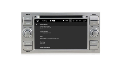 Штатное головное устройство Ford Focus 2, Transit, C-Max, Fusion (230х120мм) серебро на Android 10 Carmedia MKD-F745S-P30