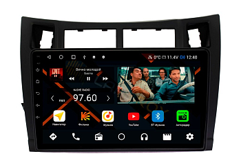 Штатная магнитола Toyota Vitz 2005-2010 черный на Android 11, DSP, 4G, IPS / QLED 2K, Carplay - Cardrox CD-4776