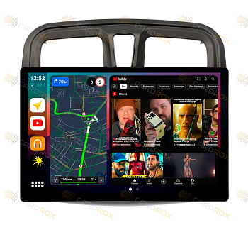 Штатная магнитола Renault Logan / Sandero 2014-2022 на Android 10, DSP, 4G, IPS, Carplay - Cardrox CD-4321-13 (11-13 дюймов)