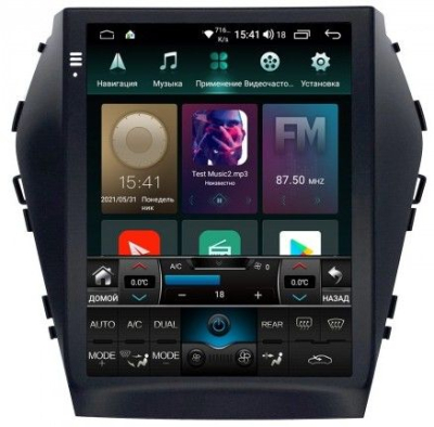 Штатная автомагнитола Tesla Roximo RT-2019 для Hyundai SantaFe 3, 2011-2019 (Android 11)