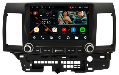 Штатная магнитола Mitsubishi Lancer X 2007-2015 с крутилками (для авто без усилителя Рокфорд) на Android 11, DSP, 4G, IPS / QLED 2K, Carplay - Cardrox CD-4940