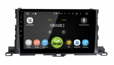 Штатная магнитола CarDroid RD-1112F для Toyota Highlander 3 (Android 10)