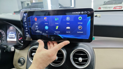 Монитор 12,3" для Mercedes-Benz C/GLC/V260-Класс 2014-2019 NTG 5.0/5.1 (алюминиевый корпус) на Android 13 - Radiola RDL-7715 Slim