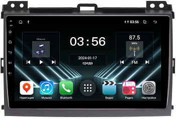Штатная магнитола для Toyota Land Cruiser Prado 120 2002-09, Lexus GX470 (экран климата внизу) на Android 13 - FarCar (D/DX456M) Штатная магнитола для Toyota Land Cruiser Prado 120 2002-09, Lexus GX470 (экран климата внизу) на Android 13 - FarCar (D/DX456M)
