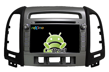Штатная магнитола Roximo CarDroid RD-2008D для Huyndai Santa Fe 2010-2012 (Android 9.0) DSP для панели с 3-мя кнопками