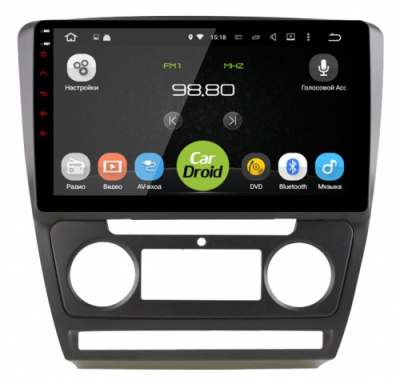 Штатная магнитола CarDroid RD-3202F для Skoda Octavia A5 (Android 8.0)