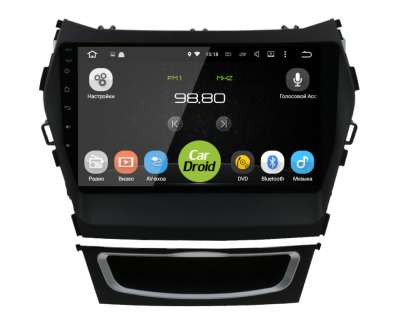 Штатная магнитола Roximo CarDroid RD-2019F-N12 для Hyundai SantaFe 3 Navi, 2012-2015 (авто с навигацией, взамен MOTREX) (Android 10) DSP