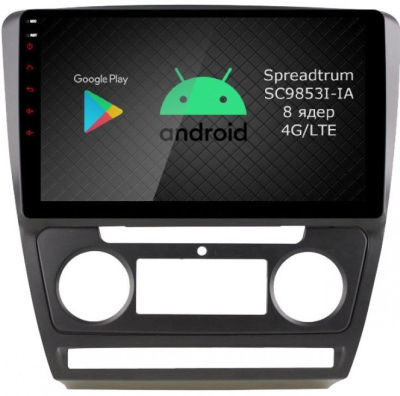 Штатная магнитола Roximo RI-3202B-8 для Skoda Octavia A5 black на Android 12 (8/128Gb)