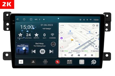 Автомагнитола штатная с 2K экраном RedPower 71053 Slim на Android 10 для Suzuki Grand Vitara 2005-2015