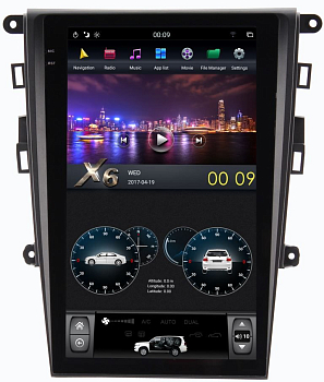 Магнитола Tesla для Ford Mondeo 5 2015+ климат на Android 9.0 Carmedia ZF-1809-DSP