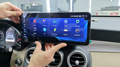 Монитор 12,3" для Mercedes-Benz C/GLC/V260-Класс 2014-2019 NTG 5.0/5.1 (алюминиевый корпус) на Android 13 - Radiola RDL-7715 Slim