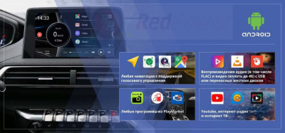 Навигационный блок для Peugeot, Citroen Redpower AndroidBox3 PG на Android 8.1