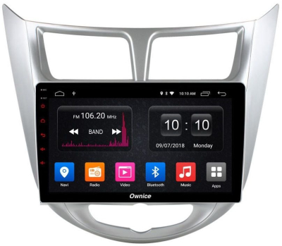 Штатная магнитола Ownice G60 S9707V для Hyundai Solaris (Android 8.1)