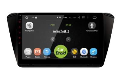 Штатная магнитола CarDroid RD-3205F для Skoda Superb B8 (Android 10)