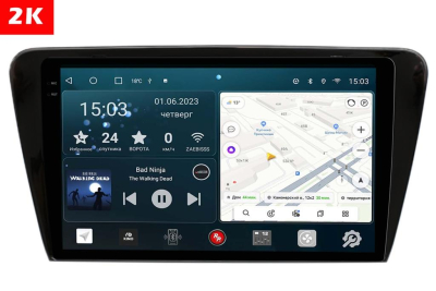 Автомагнитола штатная с 2K экраном RedPower 71007 Slim на Android 10 для Skoda Octavia A7 2013+