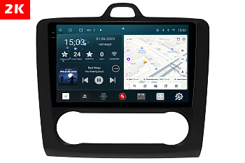 Автомагнитола штатная с 2K экраном Redpower 75136B на Android 10 для Ford Focus 2-поколение с климат-контролем (08.2004-06.2011) чёрная Автомагнитола штатная с 2K экраном Redpower 75136B на Android 10 для Ford Focus 2-поколение с климат-контролем (08.2004-06.2011) чёрная