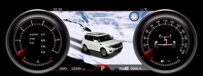 Цифровая приборная панель для Mitsubishi Pajero 4   - Carmedia NH-LCD-M1203
