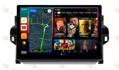 Штатная магнитола Toyota Fortuner 2017+ на Android 10, DSP, 4G, IPS, Carplay - Cardrox CD-4127-13 (11-13 дюймов)