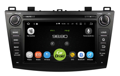 Штатная магнитола Roximo CarDroid RD-2404D для Mazda 3, 2009 (Android 9.0) DSP