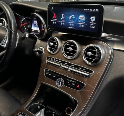 Монитор 10.25" для Mercedes-Benz GLC (X253) 2015-2018 NTG 5.0/5.1 на Android 12, 4G, Carplay - Parafar PF6118A12GLC8/128