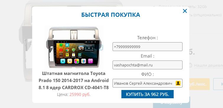 Заполняем ФИО, телефон, электронную почту Заполняем ФИО, телефон, электронную почту